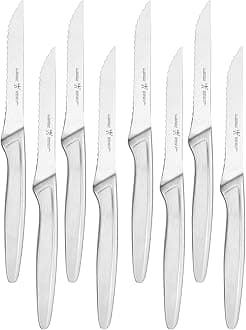 ZWILLING HENCKELS Steak Knife Set of 8, Stainless Steel Knife Set, Silver