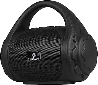 Zebronics ZEB-COUNTY 3W Wireless Bluetooth Portable Speaker With Supporting Carry Handle, USB, SD Card, AUX, FM & Call Function. (Black)