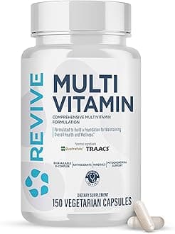 Revive MD Multi-Vitamin Supplement for Men & Women – Daily Multivitamin Supports Energy, Immunity & Overall Health with Essential Vitamins, NAC, Zinc, Magnesium & More (150 Capsules, 30 Servings)