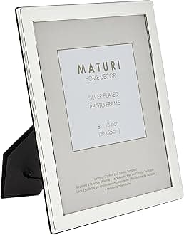 Viceni Plated Flat Edge Photo Frame, 8 by 10-inch, Silver Plated