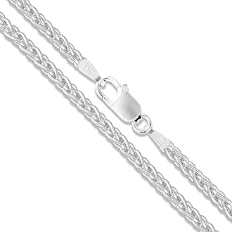 Sterling Silver Wheat Chain 1.5mm 1.9mm 2.6mm 3.4mm 4.4mm 5.1mm 6mm 8mm Solid 925 Italy New Foxtail Spiga Necklace