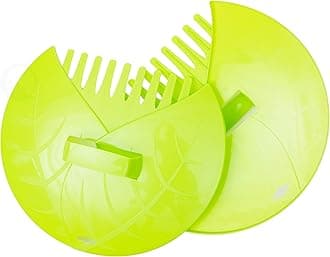 Gardenised Pair of Leaf Scoops, Hand Rakes for Lawn and Garden Cleanup (QI003286),Green