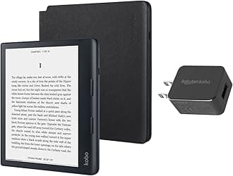 Kobo Sage (Black, eReader, PowerCover & AC Adapter Bundle)