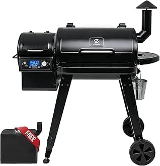 Z GRILLS ZPG-450A 2022 Upgrade Wood Pellet Grill & Smoker 8 in 1 BBQ Grill Auto Temperature Control, 450 Sq in Bronze