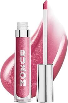 Buxom Full-On Tinted Lip Plumper Gloss, High-Shine Moisturizing Lip Gloss with Peptides and Vitamin E, Vegan Formula, AK Evelyn (Plum Pink Shimmer)
