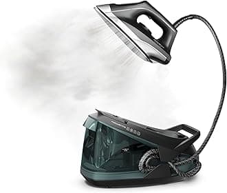 Iron Steamer for Clothes Master Steam Station, Professional Steam Iron for Clothes with Stainless Steel Soleplate, 57 Oz, 400 Microsteam Holes, Built-In Pump, 1750 Watts, Black/Green, VR8338
