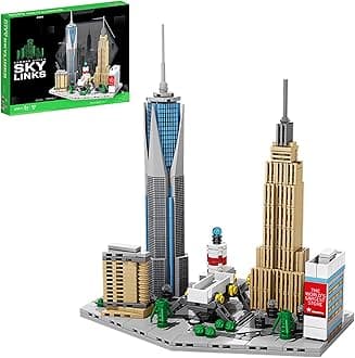 Architecture New York City，New York SkylineEmpire State Architecture Building Micro Mini Blocks Building Blocks Model Great Gifts for Kids and Adults