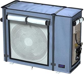 NGB Mini Split Cover for Air Conditioner Outdoor Units with 600D Waterproof Material, UV, Dust, Wind and Snow Resistant, Maximum Size 32.3Lx13.7Wx24H in, Can be Used While Running, Grey.