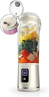 Blast Portable Blender, Cordless, 18oz. Vessel, Personal Blender For-Shakes and Smoothies, BPA Free, Leakproof-Lid and Sip Spout, USB-C Rechargeable, Dishwasher Safe Parts, Vanilla Bean, BC151VB