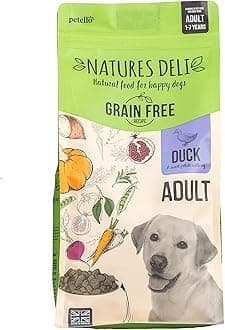 Dry Dog Food for Adult Dogs, Grain Free Natural Complete Hypoallergenic Food for Dogs, Suitable for All Breeds, Duck and Sweet Potato - 2 kg
