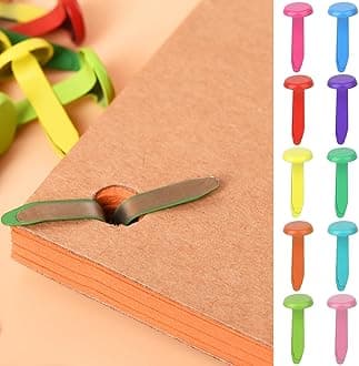 50 PCS Split Pins Paper Fasteners, Multicolor Split Pins Round Scrapbooking Split Pins Scrapbooking Brads Split Pin for Paper Craft DIY Stamping Scrapbook Office Household Supplies