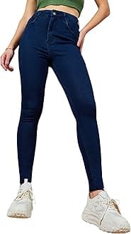 Miss Chase Women Jeans Miss Chase Women's Skinny Fit High/mid Rise Regular Length Stretchable Denim Jeans