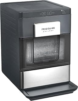 Gallery, 33 Lbs. Countertop Ice Maker, Nugget Shaped Ice, Stainless Steel Trim, Black