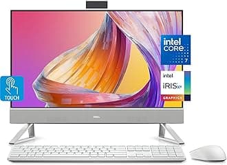 Dell Inspiron 24 5420 All in One Desktop, 24" FHD IPS Touchscreen, 13th Gen Intel i7-1355U (10-Cores), 32GB DDR4 RAM, 1TB PCIe SSD, WiFi 6E, SD Card Reader, Wireless Mouse&KB, Windows 11