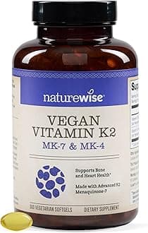 Vitamin K2 600mcg Supplement with MK-7 100mcg & MK-4 500mcg - Enhanced Bioavailable Formula - K Complex for Bone and Heart Health - Vegan, Gluten Free, Non-GMO -360 Softgels[1-Year Supply]