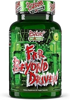 Psycho Pharma Far Beyond Driven, Capsule for increased energy to Burn with improved focus, positive mood.