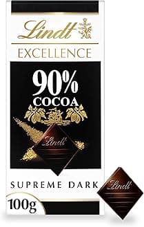 Lindt EXCELLENCE Dark 90 Percentage Cocoa dark chocolate bar, 100 g