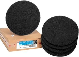 3M Black Stripper Pad 7200, 17 in, 5/Case