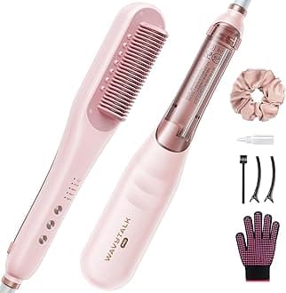 Wavytalk Pro Steam Hair Straightener Brush, Steamline Pro 3 in 1 Straightening Brush, Steam Reduces Damage, Nourishes Hair, and Expedites Straightening