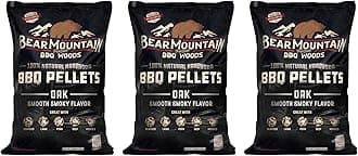 Bear Mountain BBQ Premium All Natural Hardwood Red and White Oak Wood Chip Pellets for Outdoor Gas, Charcoal, and Electric Grills, 20 Pounds (3 Pack)