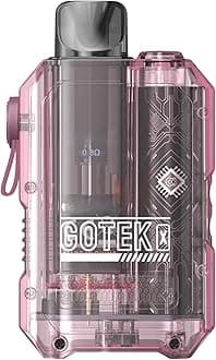 Aspire Gotek X Vape Kit E Cigarette Starter Vape, Smooth MTL & RDTL Vaping, Built-In 650mAh Battery, Inhale Activated, 10-13W, Multiple Safety Features, TPD Compliant Ecig, 2ml No Nicotine (Pink)