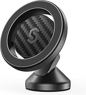 Fits MagSafe Car Mount - Carbon Fiber Magnetic Phone Holder for Car, 360° Roation Strong Magnet Car Phone Mount Dashboard Compatible iPhone 15 Pro Max 14 13 12,Samsung,MagSafe Car Accessories