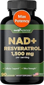 Gade Nutrition NAD Supplement with Resveratrol | Nicotinamide Plus in Capsules Made in USA | Antioxidant Healthy Aging Supplement