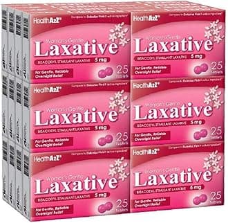 Woman’s Gentle Laxative | Bisacodyl 5mg Stimulant Laxative | Constipation Relief | Gentle & Reliable Overnight Support | 24 Packs of 25 Tablets Each (600 Tablets Total) | Value Pack