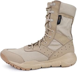 LUDEY Tactical Boots for Men Lightweight Military Combat Boots Waterproof Comfortable for Work & Security