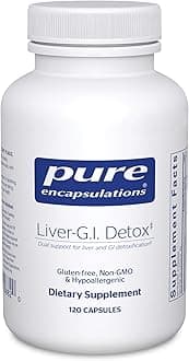 Pure Encapsulations Liver-G.I. Detox - Liver Cleanser & GI Detox* - with Alpha Lipoic Acid & Curcumin Extract - Gluten Free & Non-GMO - 120 Capsules