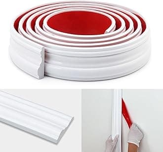 Peel and Stick Wall Molding Trim, Flexible Strip for Mirror Frame, Chair Rail, Wall Protection and Home DIY Decoration (3m x 4cm)