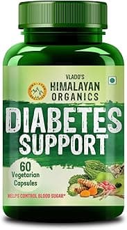 Vlado's Himalayan Organics Diabetes Support Supplement - 60 Veg Capsules| Herbal Blood Sugar Support Formula | Gymnema, Jamun & Karela BlendHerbal Blood Sugar Support Formula | Gymnema, Jamun & Karela Blend