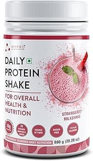 Mypro Sport Nutrition Daily Protein Shake 118 kcal Calories,25 Vitamin,Minerals & 7 Herbs,Provide Energy,Support Immunity & bone Health-For Men & Women (Strawberry, 800 g (Pack of 1))
