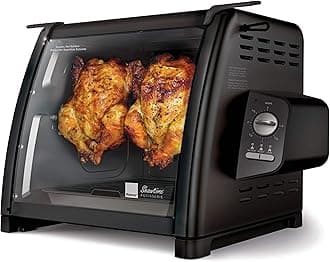 ST5500SBLK Series Rotisserie Oven, Countertop Rotisserie Oven, 3 Cooking Functions: Rotisserie, Sear and No Heat Rotation, 12-Pound Capacity, Black