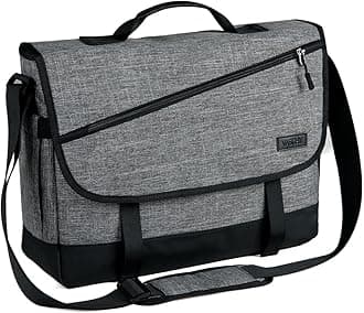 VASCHY Messenger Bag for Men, Fashion Laptop Satchel Crossbody Shoulder Side Bag for Men and Women for Work,Business