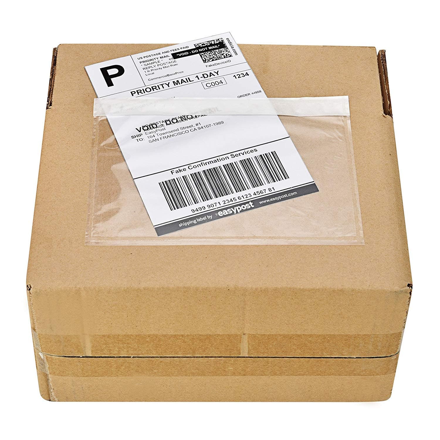 9527 Product 6" x 9" Clear Adhesive Top Loading Packing List Clear Shipping Pouches, Mailing/Shipping Label Envelopes (500 Pack)