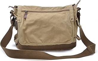 Canvas Messenger Bag - Vintage Cross Body Shoulder Satchel