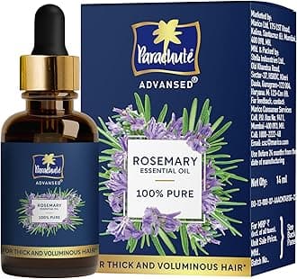 Parachute Advansed Rosemary Essential Oil | 100% Pure | Hair Growth & Hair Fall Control | Thick & Voluminous Hair | Moisturises dry hair, Reduces hair breakage, Improves hair Resilience | 14ml