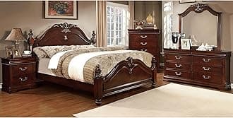 24/7 Shop at Home Lumis Traditional Bedroom set, Box Spring Required, King, Cherry