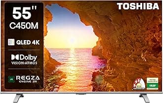 Toshiba 139 cm (55 inches) C450ME Series 4K Ultra HD Smart QLED TV 55C450ME (Silver)