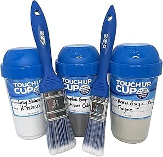 Touch Up Cup Paint Storage Containers and Paint Brushes for Touch Ups, Home I...
