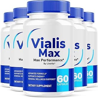 (5 Pack) Vialis Max Pills For Men, Vialis Max, Vialis Max For Men, Vialis Max Pill For Men, Vialis Max Supplement, Vialis Max Supplement For Men, Vialis Max Support Capsules, 300 Capsules For 5 Months