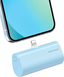 Charmast5000mAh Mini Power Bank,20W PD Quick Charge Battery Pack Portable Charger Pack Compatible with iPhone 14/13 Pro,Pro Max,12,12 Pro,12 Pro Max,11 Pro,XR,X,8,7,6 Plus,Airpods Pro etc.