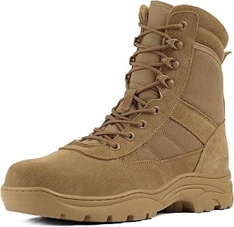 Military Tactical Combat Boots for Men Side Zipper Army Police Work Boots Anti-slip for Security Duty Desert