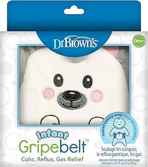 Dr. Brown's Infant Gripebelt Heated Belly Band, Soothe Baby's Tummy with Gentle Warmth and Compression, Hedgehog, 0m+
