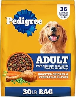 Pedigree Adult Dry Dog Food, Complete Nutrition, Roasted Chicken & Vegetable Flavor, 30 lb. Bag