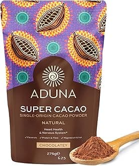 Super-Cacao Powder | 100% Natural Ghanaian Cacao for Heart Health & Energy Support | Natural Vegan Source of Magnesium, Flavanols & Iron | Superfood for Hot Chocolate, Smoothies, & Baking | 275g