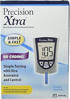 Precision Xtra Blood Glucose Meter Kit, Results in 5 seconds, Strips Not Included (1 Kit)