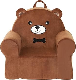Cuddly Toddler First Chair, Premium Character Chair, Brown, 18 Month up to 3 Years