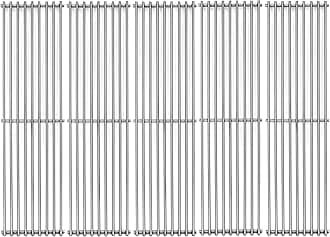 S6602E (5-Pack) Stainless Steel Cooking Grid Grates for Select Gas Grill Models by Broil-Mate, Huntington and Broil King 9235-87, 9635-84, 9635-87, Baron 540, Baron 590
